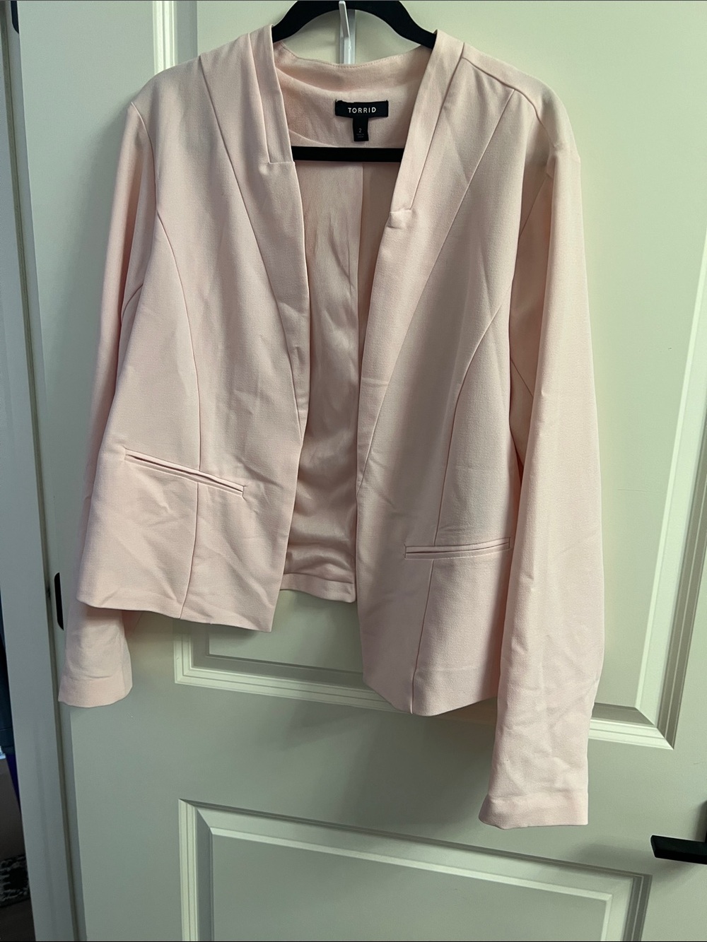 torrid Light Pink Open-Front Blazer